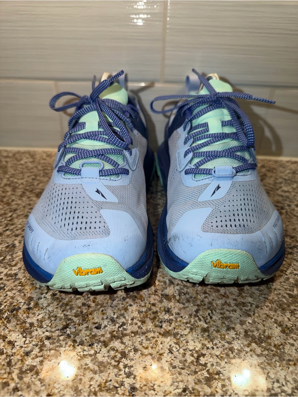 Altra Olympus 4 Trail Shoes - Light Gray, Navy & Mint - Picture 3 of 15